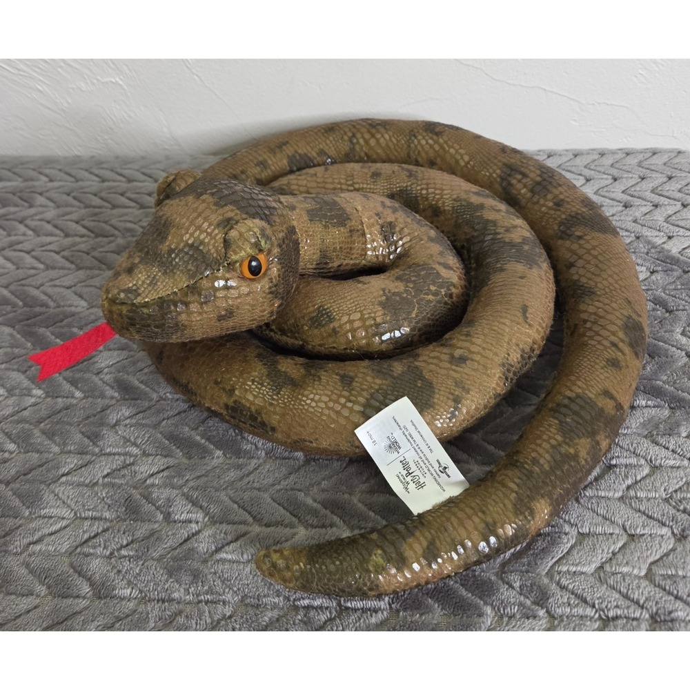 Universal Studios Harry Potter Plush Snake Brown with Red Tongue Collectible